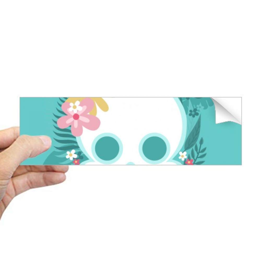 Sticker rectangulaire fenêtre tête de mort autocollant vitrage