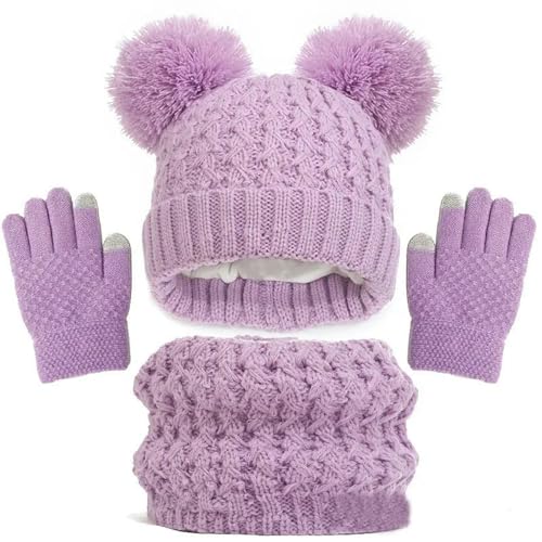 Gorro bufanda guantes niños para jugar en el parque este invierno 4