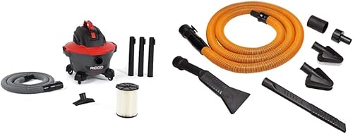 RIDGID Paquete de aspiradora en seco y húmedo con accesorios para detalles automáticos