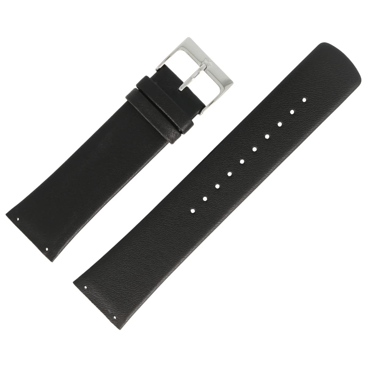 Skagen Bracelet de montre 22 mm en cuir noir avec fermoir vissé SKW6104