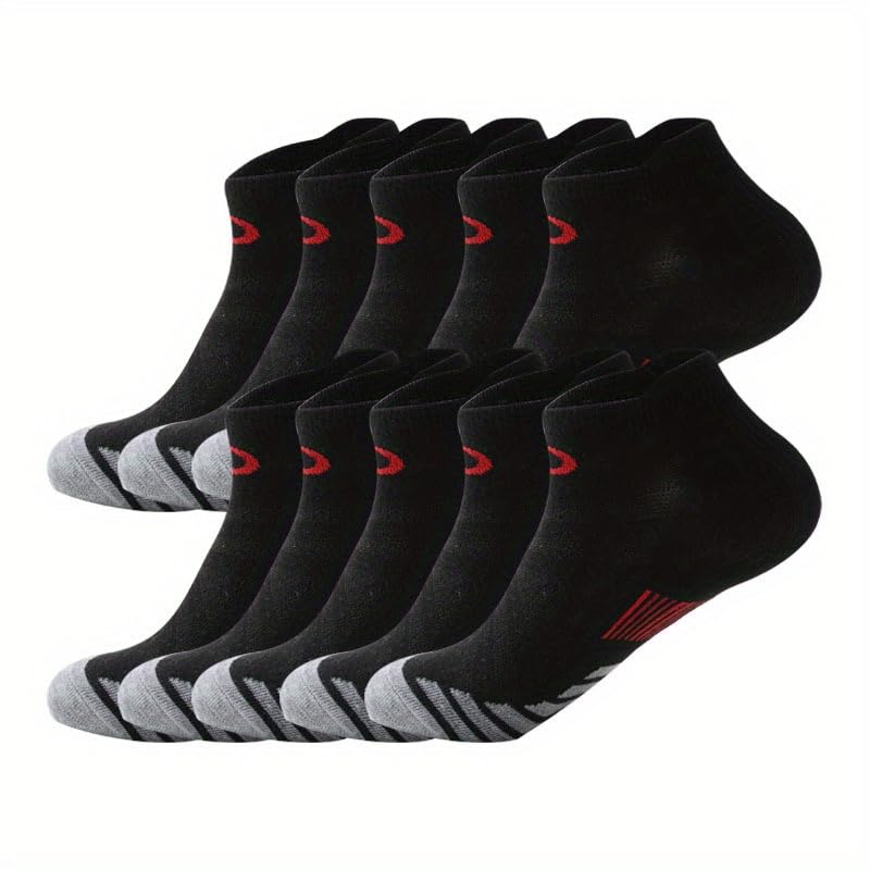 Short Socks for Men and Women, Comfortable and Breathable, Suitable for Sports and Fitness (10 Pairs)3