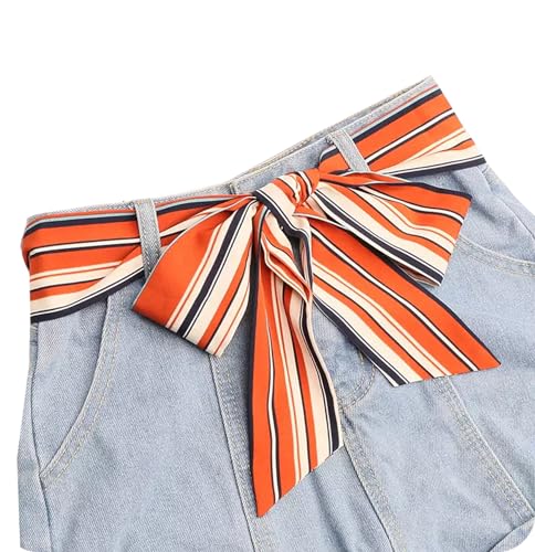 WENLOOY Women's Skinny Satin Belt Sash Necktie Choker