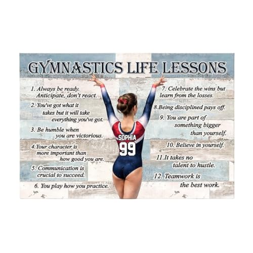 Personalized Gymnast Girl Canvas Poster