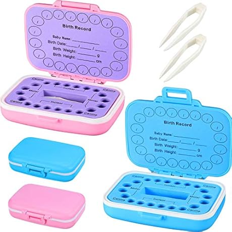 2x Baby Teeth Collection Box Keepsake