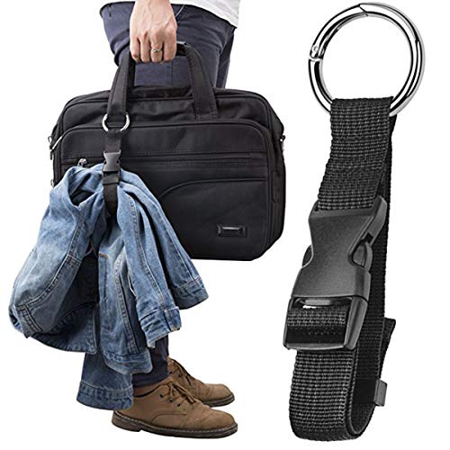 Nicoone Sangles de Bagage Réglables Mains Libres,Sangle Valise pour Attacher Un Bagage à la Ceinture,Noir Cover