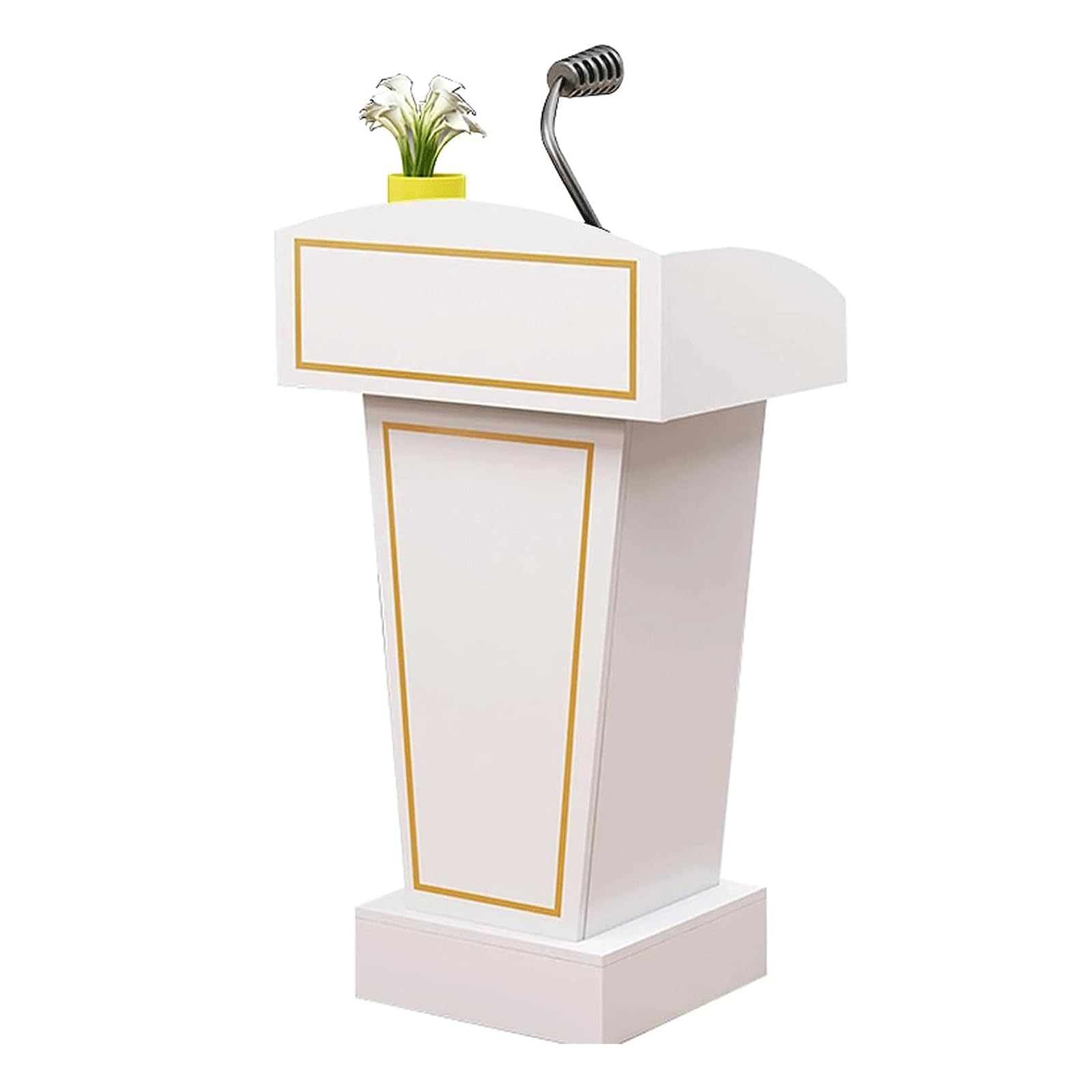DUANHOZ Lectern Podium Stand, Lecterns Floor Standing Podiums with Open Storage Podium Stand Teacher Podiums Reception Desk High Density Board Podiums,C