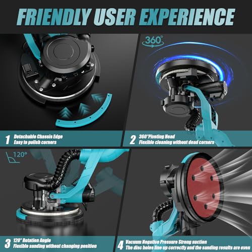 image for Bluebow Drywall Sander, 1000W Popcorn Ceiling Removal Tool, Electric D