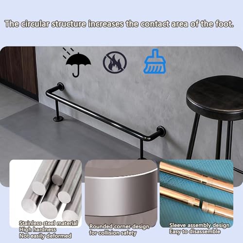 Barre de support robuste en acier inoxydable design chic de 90 cm - 2