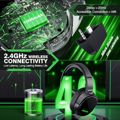 Image of WolfLawS Wireless Gaming Headset for Xbox Series X|S, Xbox One, PS5, PC, Gaming Headphones with Bluetooth, Noise Canceling Mic