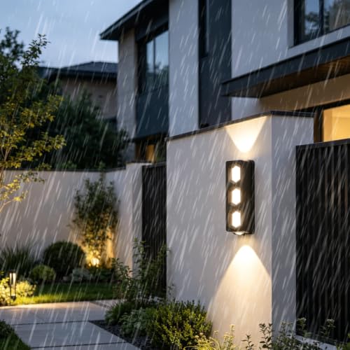 Luz de pared exterior para jardín y patio de villa con iluminación cálida 3000K