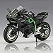 Maquetas de Coches 1:18 Kawasaki Ninja H2 R Motocicleta Maisto Modelo De Aleación Fundido A Presión Juguete Negro Ninja H2r Colección Desmontable De Motocicleta
