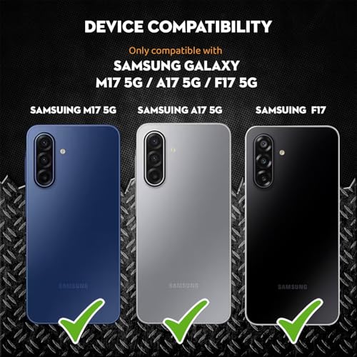 Image of Polycarbonate Crystal Clear Back Cover Case for Samsung Galaxy A17 5G | 360 Degree Protection | Shock Proof Design | Transparent Back Cover for Samsung Galaxy A17 5G - Black Bumper