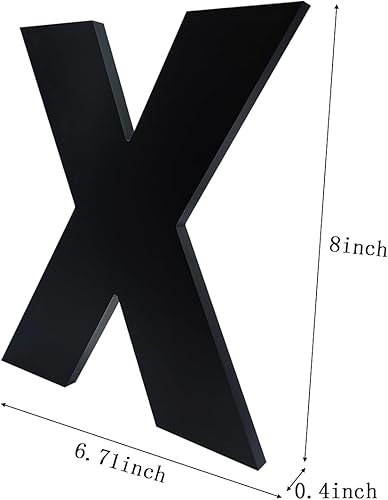 Miniatura 6 de Números de casa grandes de 8 pulgadas, señalización moderna negra para exteriores, estilo ancho y nunca se oxida, letra T