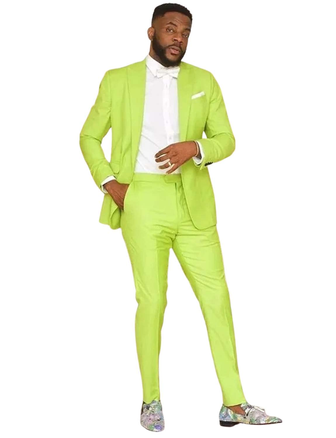 Uomo Due Pezzi Vestito Quotidiano Sposo Giacca Pantaloni Picco Risvolto Abiti