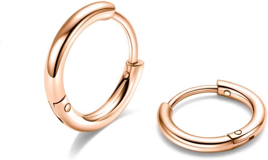 316L Surgical Steel Hoop Earrings, 6mm-20mm Huggie Earrings Men Hypoallergenic, Small Sleeper Mens Hoop Earring Cartilage Earring for Women 20G 18G