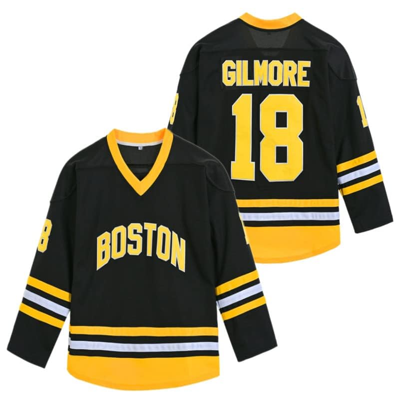 Youth Boston Happy Gilmore 18 Adam Sandler 1996 Movie Hockey Jersey Black Stitched