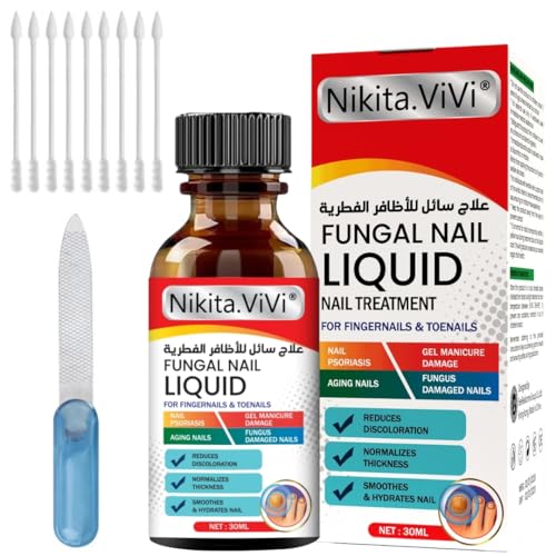 NIKITA.VIVI Fungal Nail Treatment Liquid 30ml Nail Fungus Treatment Serum for Toenails & Fingernails Fungal Nail Renewal Anti Fungus Nail Repair Gel Smooth & Hydrates Nail Reduce Discoloration