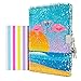 VIPbuy Kid Girls' Flamingo Notebook Diary with Lock and Key Flip Sequin Journal w/ Photo Corner, 8.5" x 5.5", 156 Pages
