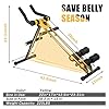 Core & Abdominal Trainers, Ab Machine Exercise Equipment for Home Gym, Strength Training Ab Cruncher Foldable Fitness Equipment, Whole Body Workout Machine for Leg, Thighs, Buttocks Shaper (Yellow)