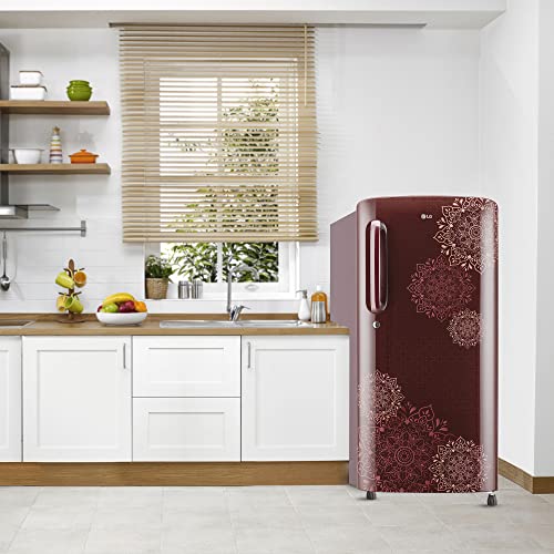 Image of LG 185 L 3 Star Direct-Cool Single Door Refrigerator Appliance (GL-B201ARRD, Ruby Regal, Moist 'N' Fresh, Gross Volume- 190 Ltr.)