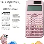 FX991-EX Battery & Solar Powered Scientific Calculator,FX-991EX Advanced Engineering/Scientific Calculator-552 Function for School, Office (Pink)