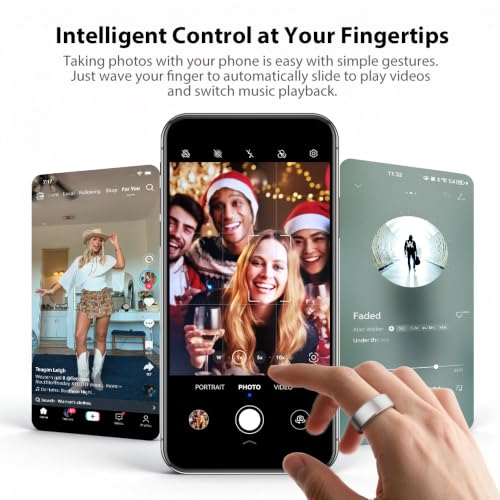 Image of Smart Ring for Women, Health Tracker & 5ATM, COLMI R02. (Silver, 8#)
