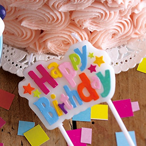 Amazon.co.jp: バースデーケーキ用キャンドル 「 ハッピーバースデー