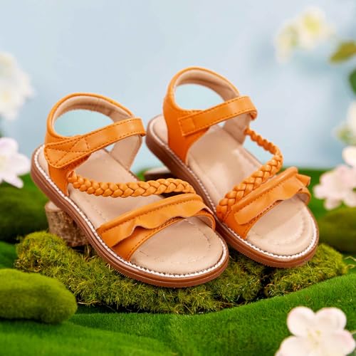 Image of GINFIVE Toddler Girls Sandals Little Girls Kids Summer Shoes Toddler Sandals