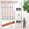 VEVOR Scie à Élaguer Télescopique 2,24-8,24 m Scie à Perche Extensible Lame en Acier Tranchant Scie d'Élagage avec 8 Poteaux Fibre de Verre Ciseaux Coupe Branches Hautes pour Élagage Palmiers Arbustes
