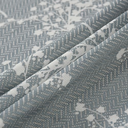 Image of Floral Printed Home Decor Curtains for Living Room, Bedroom Doors and Windows Panel, Parda, Eyelets Hanging, Grey, 4 x 5 Feet, 1 Piece