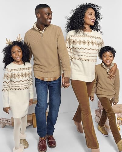 Image of The Children's Place Boys Long Sleeve Quarter Zip Pullover Sweater