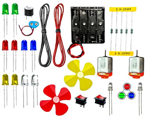 Image of Science Kit | 28 Components | Project Experiment Kit | Motor Fan Toy Set for Kids | Multicolor