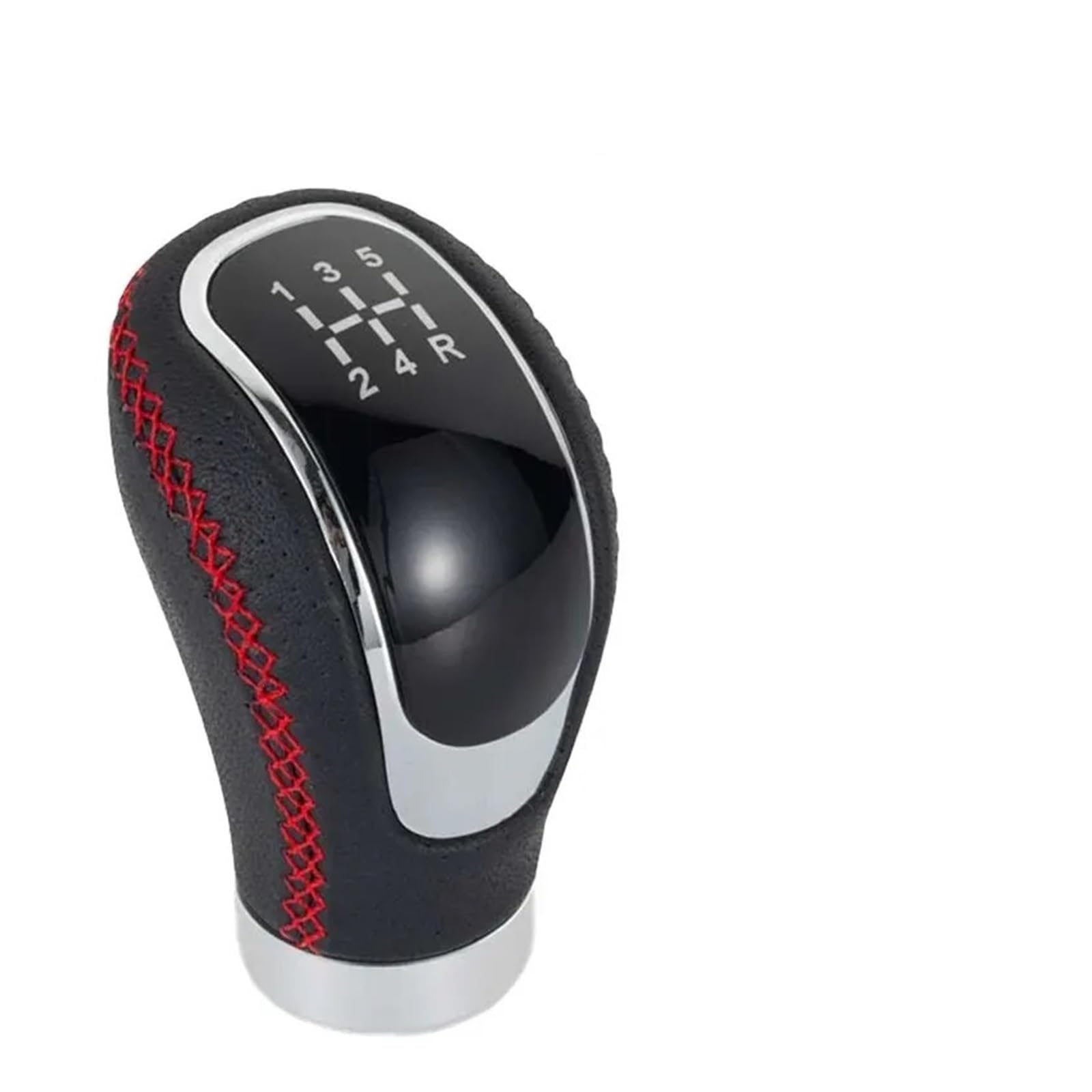 Grozzy Universal Shifter Handle Universal 5/6Speed Gear Shift Knob Shifter Lever Handle Modified Stick Leather Auto Accessories for All Manual(Red 135r)