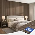 PIWA Wood Slat Acoustic Wall Panels, 2 Packs 92.9" x 11.8" Dark Walnut Soundproof Panel for Interior Wall Decor Noise Absorbing-3D Textured Wooden Panel Sound-Absorbing for Home, Office, Studio