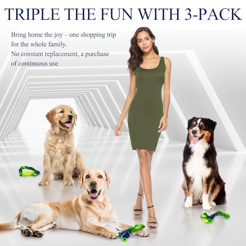 Image of Frienhund 3-Pack Indestructible Nylon Dog Chew Toys for Aggressive Chewers - Long-Lasting Durable Bone-Shaped Toys, Large Breed Dogs, Tough Puppy Teeth Enrichment