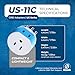 OREI Brazil Travel Plug Adapter with 2 USA Inputs - Travel 3 Pack - Type N (US-11C) Safe Grounded Use with Cell Phones, Laptop, Camera Chargers, CPAP, and More