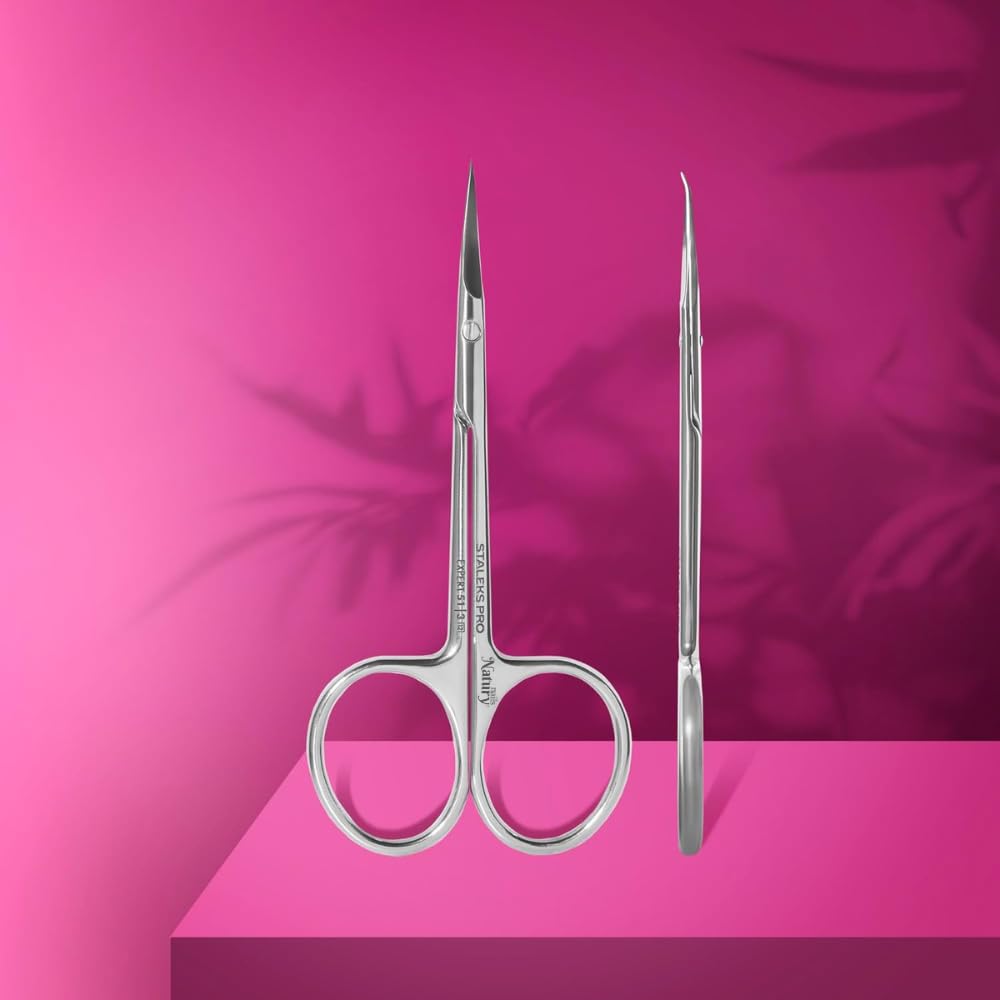 STALEKS PRO by Natury Nails Forbici professionali per cuticole. Anelli ergonomici. Acciaio inossidabile. Expert SE-51/3