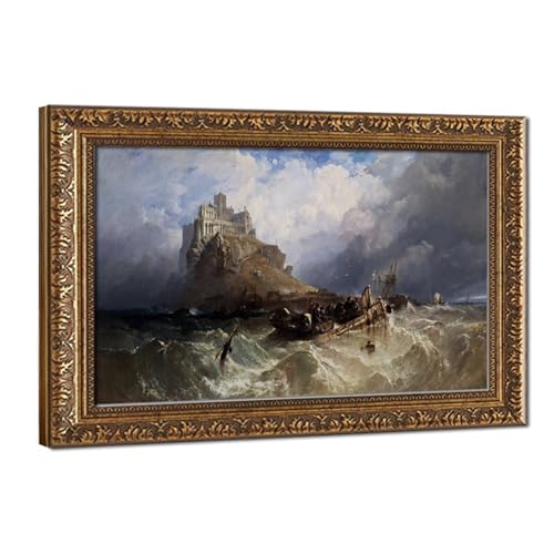 Impression toile Mount St Michael pour habiller un mur de bureau vide et triste