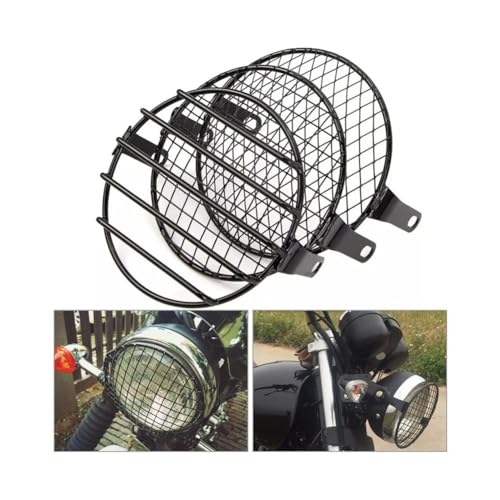 Headlight protection cover de haute qualité en acier pour moto custom - 2