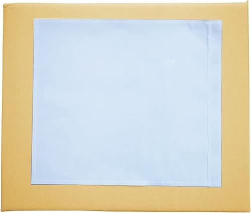 500 sobres transparentes para lista de embalaje, sobres de embalaje de 9.5 x 12 pulgadas para envío, bolsas cerradas con etiquetas de factura