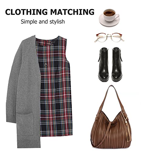 myfriday Vintage Shoulder Hobo Bags for Women Vegan Leather Lightweight Top-Handle Satchel Purse and Handbags with… - Image 7