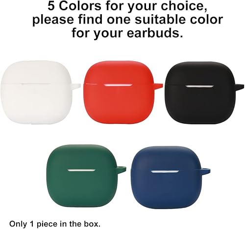 Miniatura 3 de Funda de silicona compatible con auriculares inalámbricos XIAOWTEK A40-PRO o SB03, piel protectora con llavero, con orificio para cargar