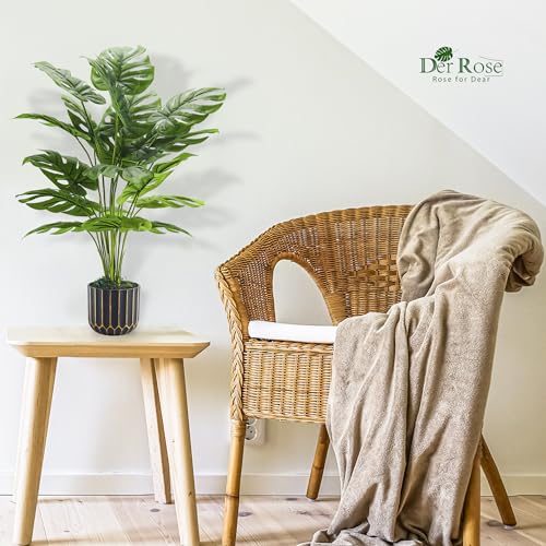 Der Rose Fake Plants Artificial Plants Tall 71cm Faux Monstera Plants Indoor Outdoor for Home Bedroom Living Room Bathroom Decor 2 Pack - Cosy Home Interiors Der Rose Fake Plants Artificial Plants Tall 71cm Faux Monstera Plants Indoor Outdoor for Home Bedroom Living Room Bathroom Decor 2 Pack - Image 7