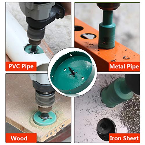 Image of 165mm /6.5 inch Hole Saw BI-Metal Heavy Duty Hole Cutter for Wood Cornhole Boards Plastic Drywall Fiberboard