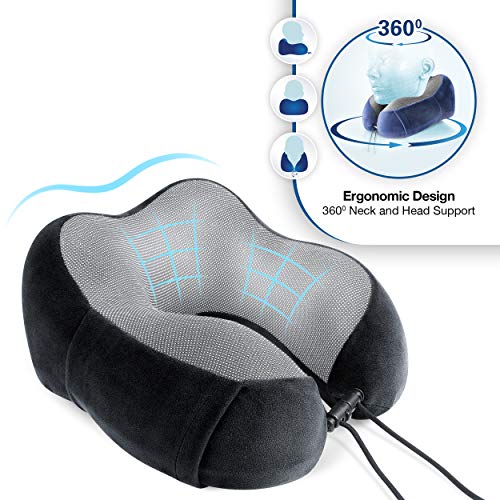 Almohada de espuma viscoelástica ajustable para viaje miniatura 2