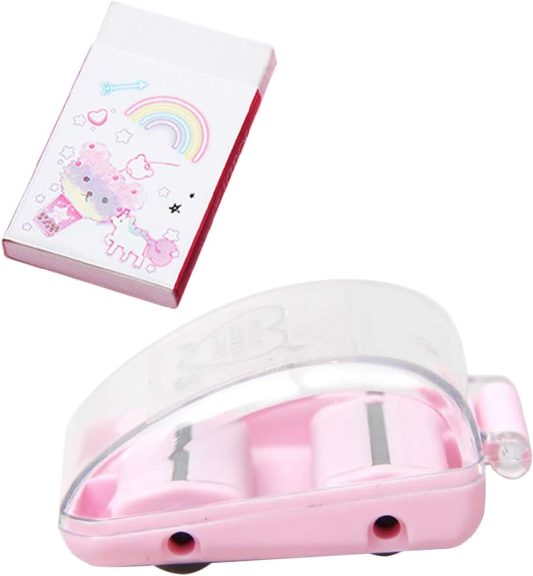 Lurrose 1set Portable Eraser Cleaner Shaving Collector Soft Eraser Dust Collector for School and Office Crumb Sweeper Attractive Design
