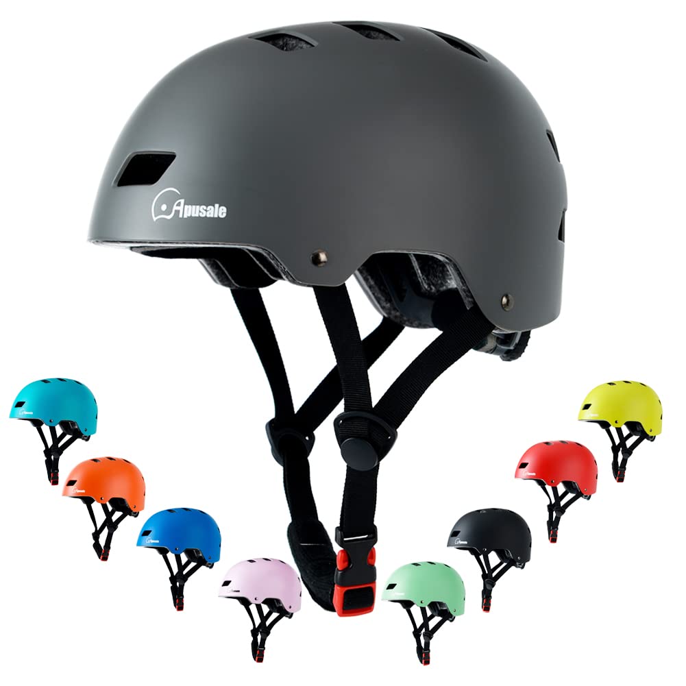 Bike Skateboard Helmet, Adjustable and Multi-Sport for Skate Scooter, 3 Sizes for Adult Youth Kids Toddler
