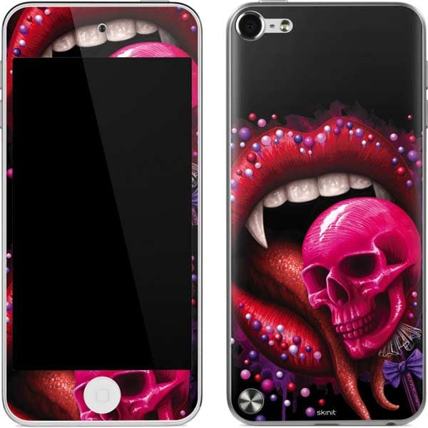 Skinit Decal MP3 Player Skin Compatible with iPod Touch (5th Gen&2012) - Originally Designed Vampire Skull Lollypop by Sarah Richter Design
