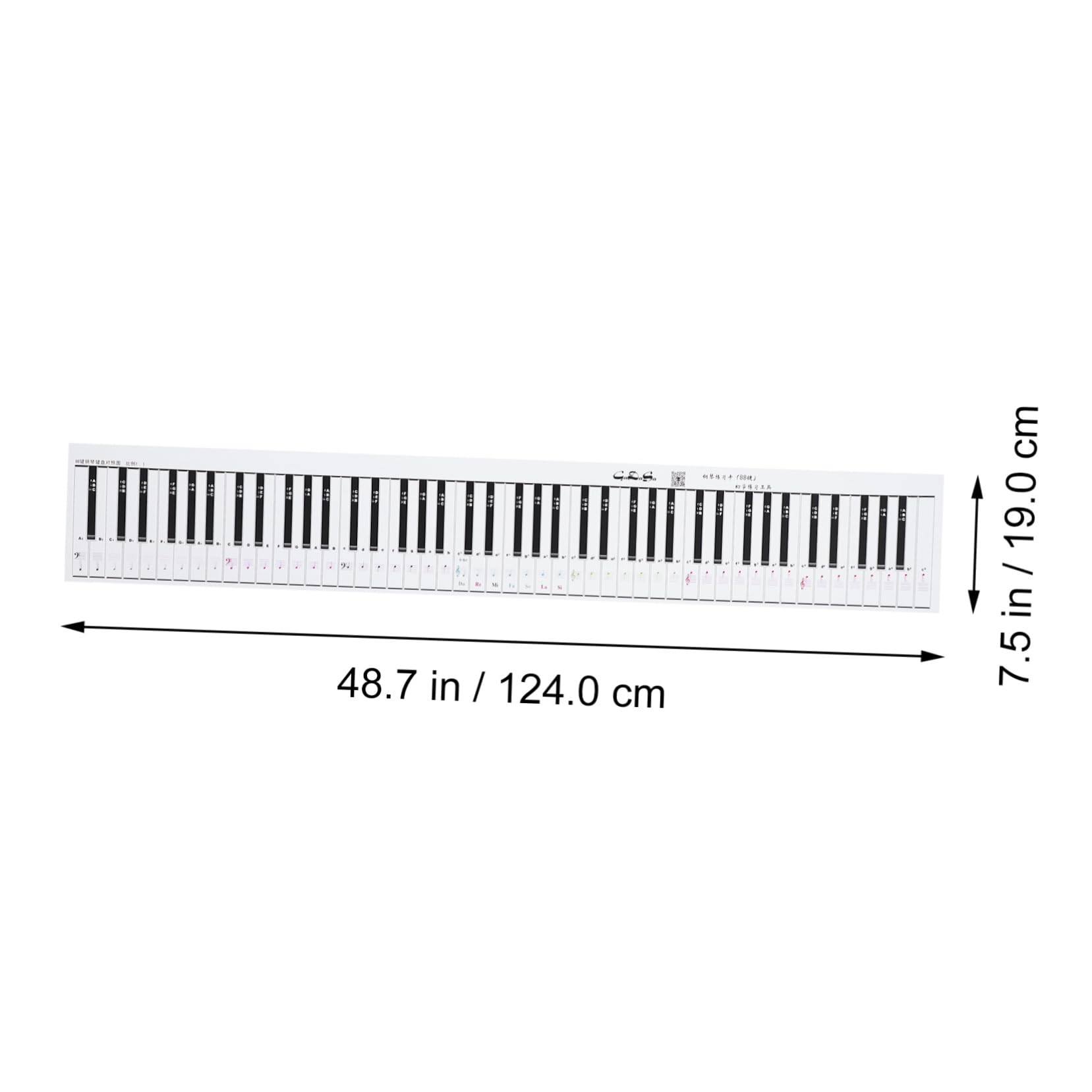 UPKOCH Papier pour Clavier De Piano 88 Touches pour Débutants, Tableau De Notes Imperméable, Simulation Doigt Pliable, Support Apprentissage Piano, Outil Éducatif Portable