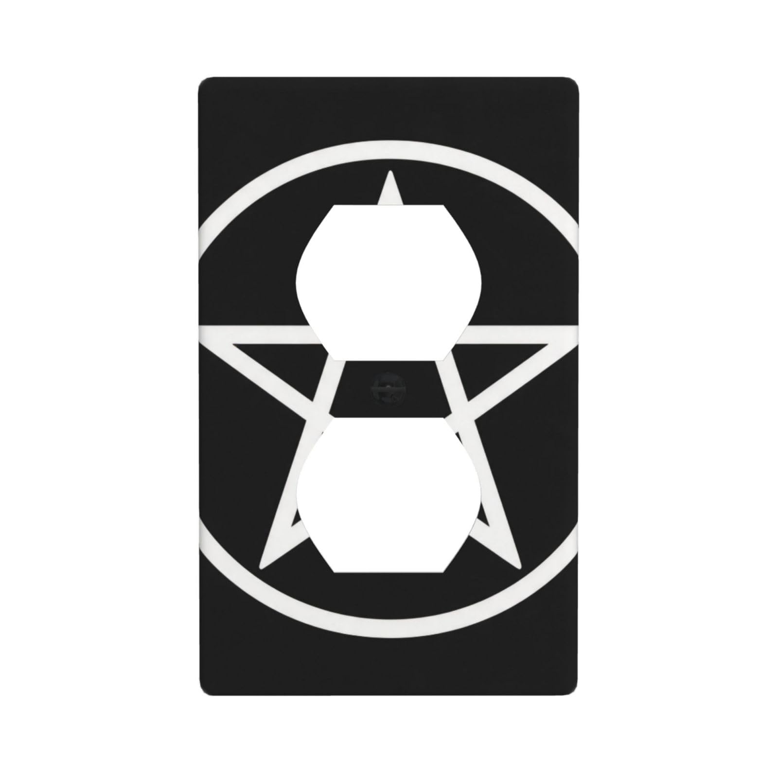 Flat Pentagram Unbreakable Polycarbonate Switch Plate-1 Gang Screwless Wall Plate for Home Office